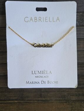 Gabriella Gold Nameplate Necklace